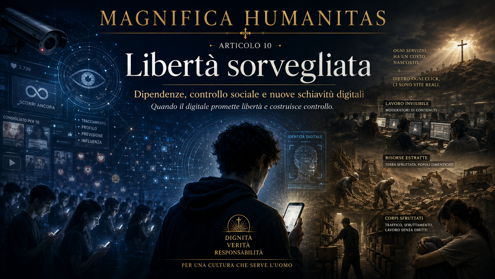 MAGNIFICA HUMANITAS X. Libertà sorvegliata: dipendenze, controllo sociale e nuove schiavitù digitali