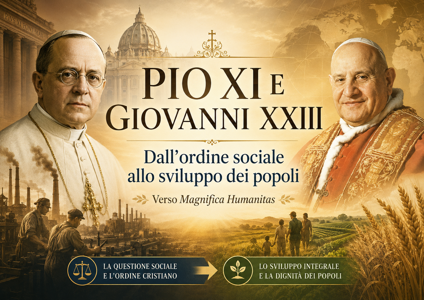VERSO MAGNIFICA HUMANITAS – IV – Pio XI e Giovanni XXIII: dall’ordine sociale allo sviluppo dei popoli