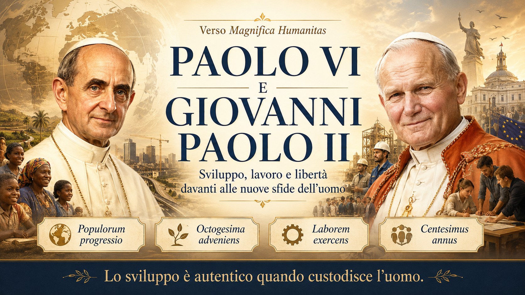 VERSO MAGNIFICA HUMANITAS – V – Paolo VI e Giovanni Paolo II: sviluppo, lavoro e libertà davanti alle nuove sfide dell’uomo