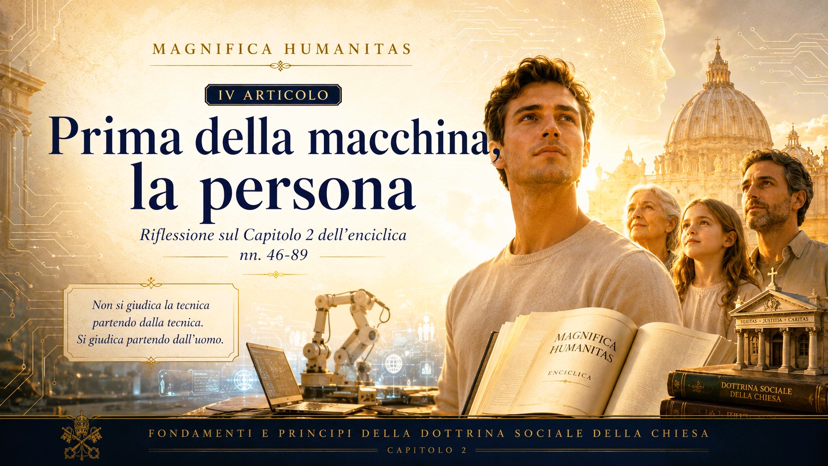 MAGNIFICA HUMANITAS IV. Prima della macchina, la persona