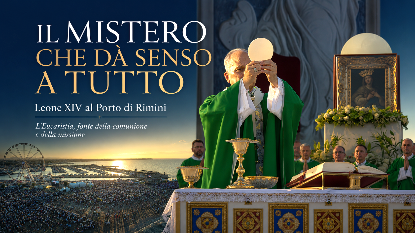 «IL MISTERO CHE DÀ SENSO A TUTTO»: AL PORTO LEONE XIV RICONDUCE LA GIORNATA ALL’EUCARISTIA